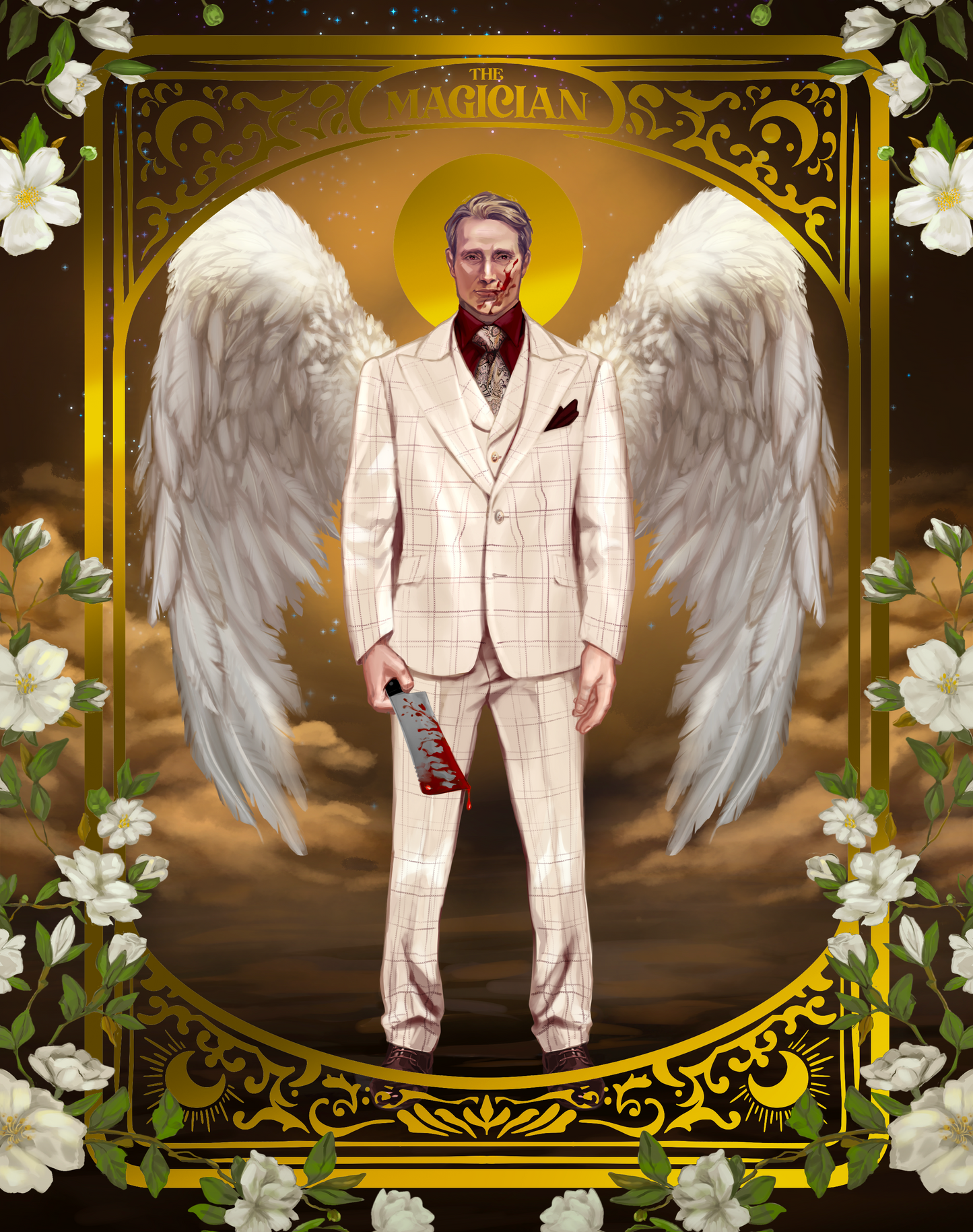 Gold Foil Hannibal & Will Art Print