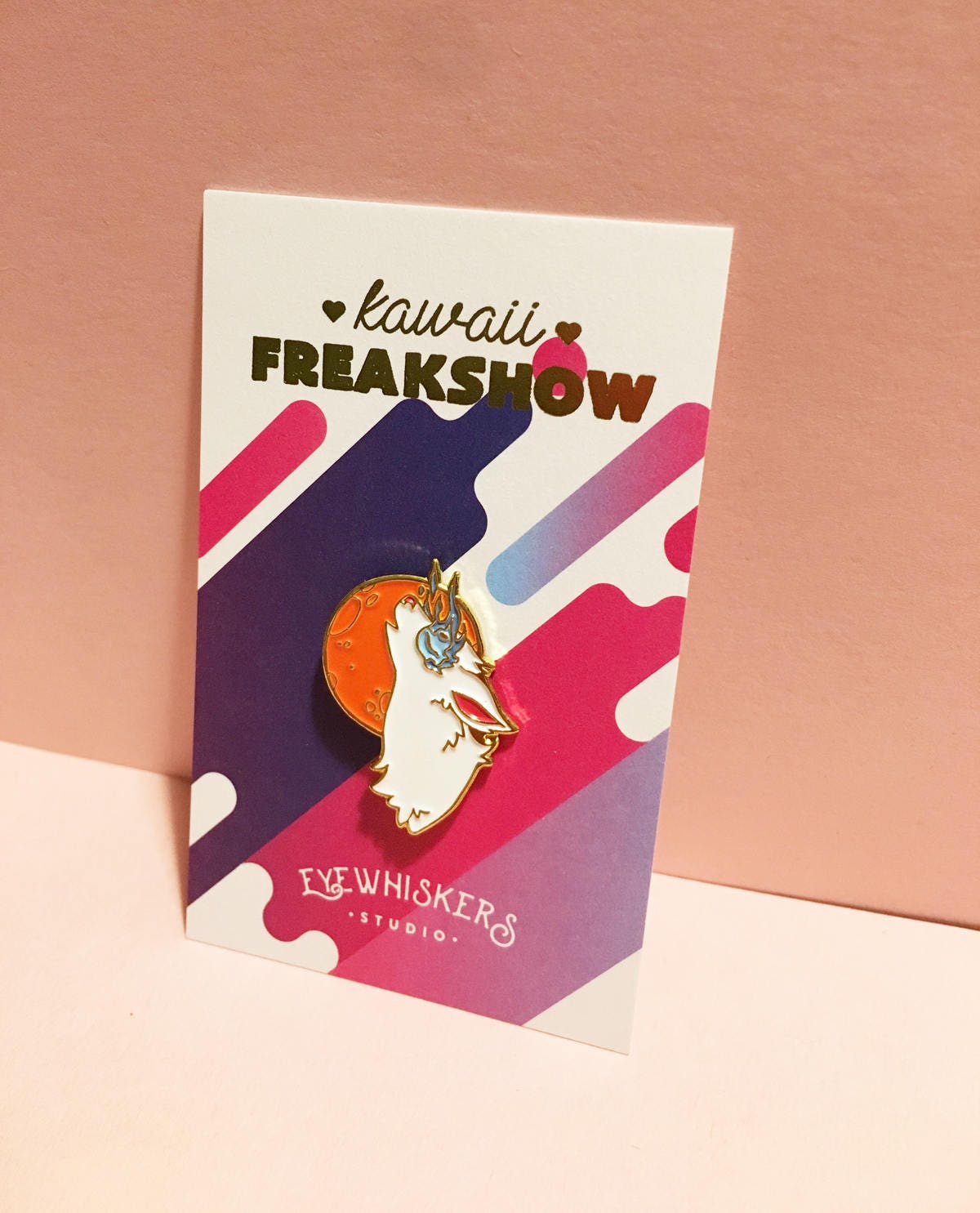 Fire Wolf Howl Pin