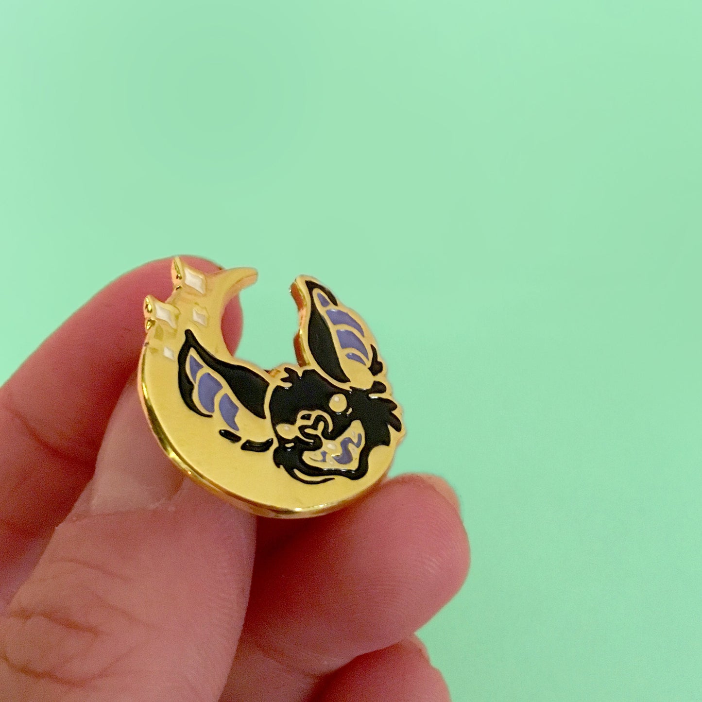Bat Moon Pin