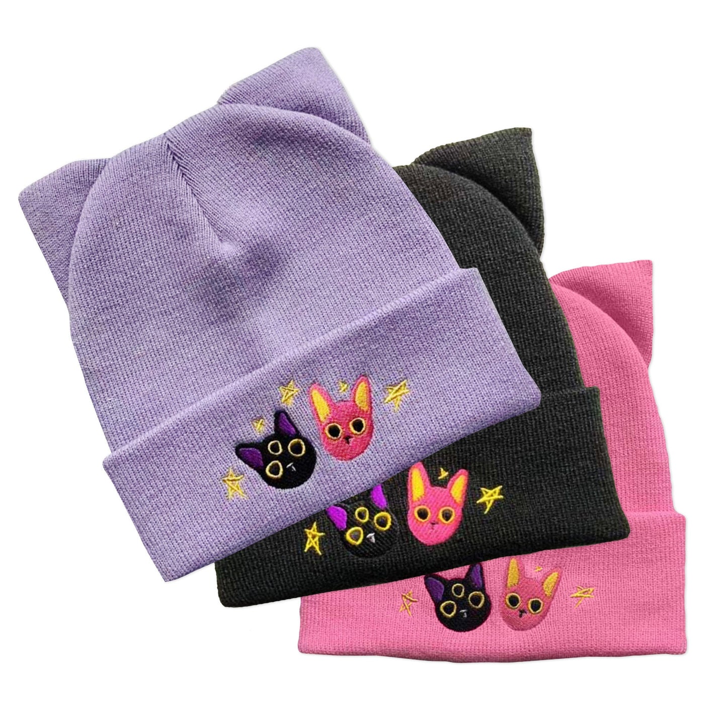 Multicolor Cat Ear Beanie | Eyze & Whiskers