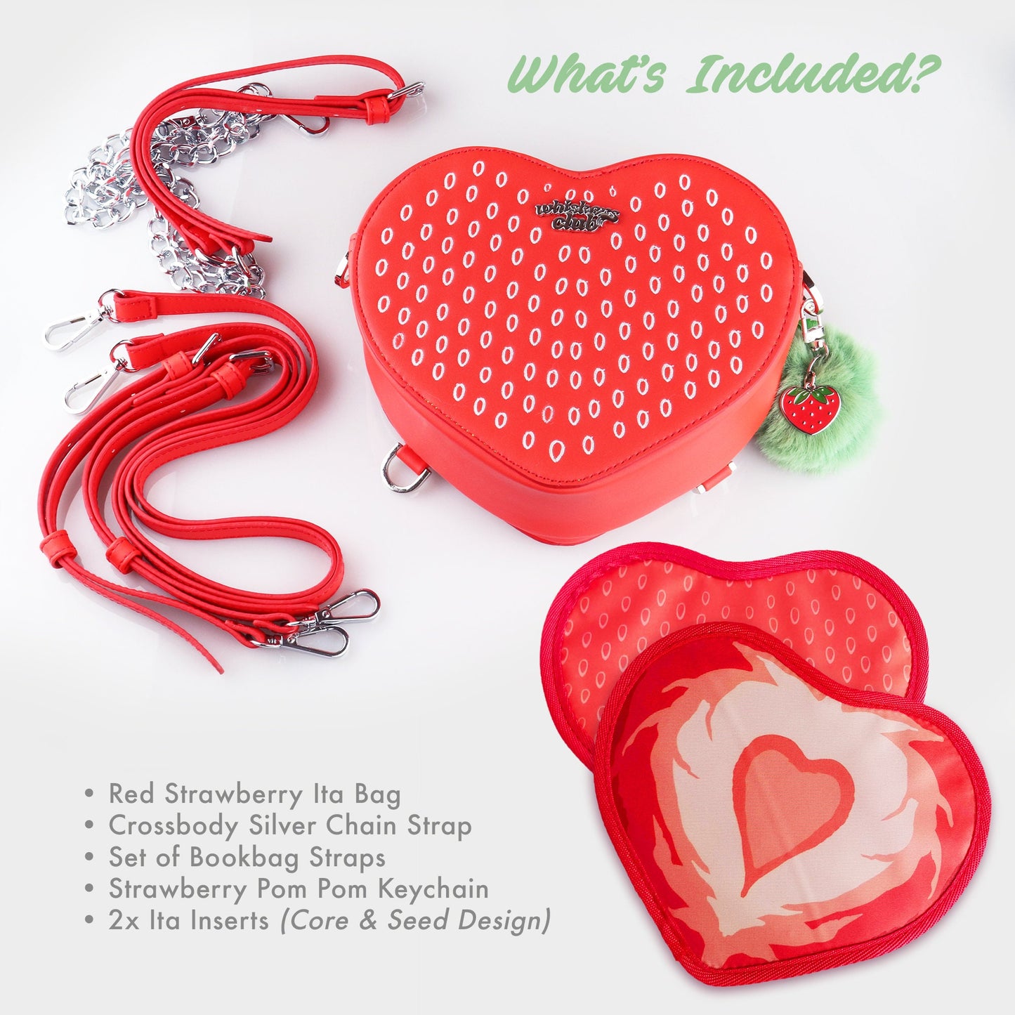 Strawberry Heart Ita Bag