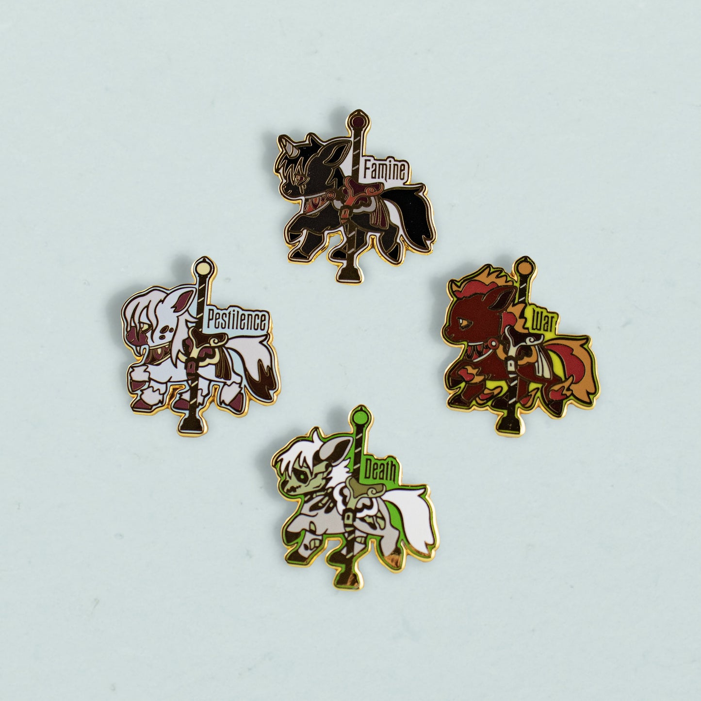 Four Horsemen of the Apocalypse | Carousel Pin Set