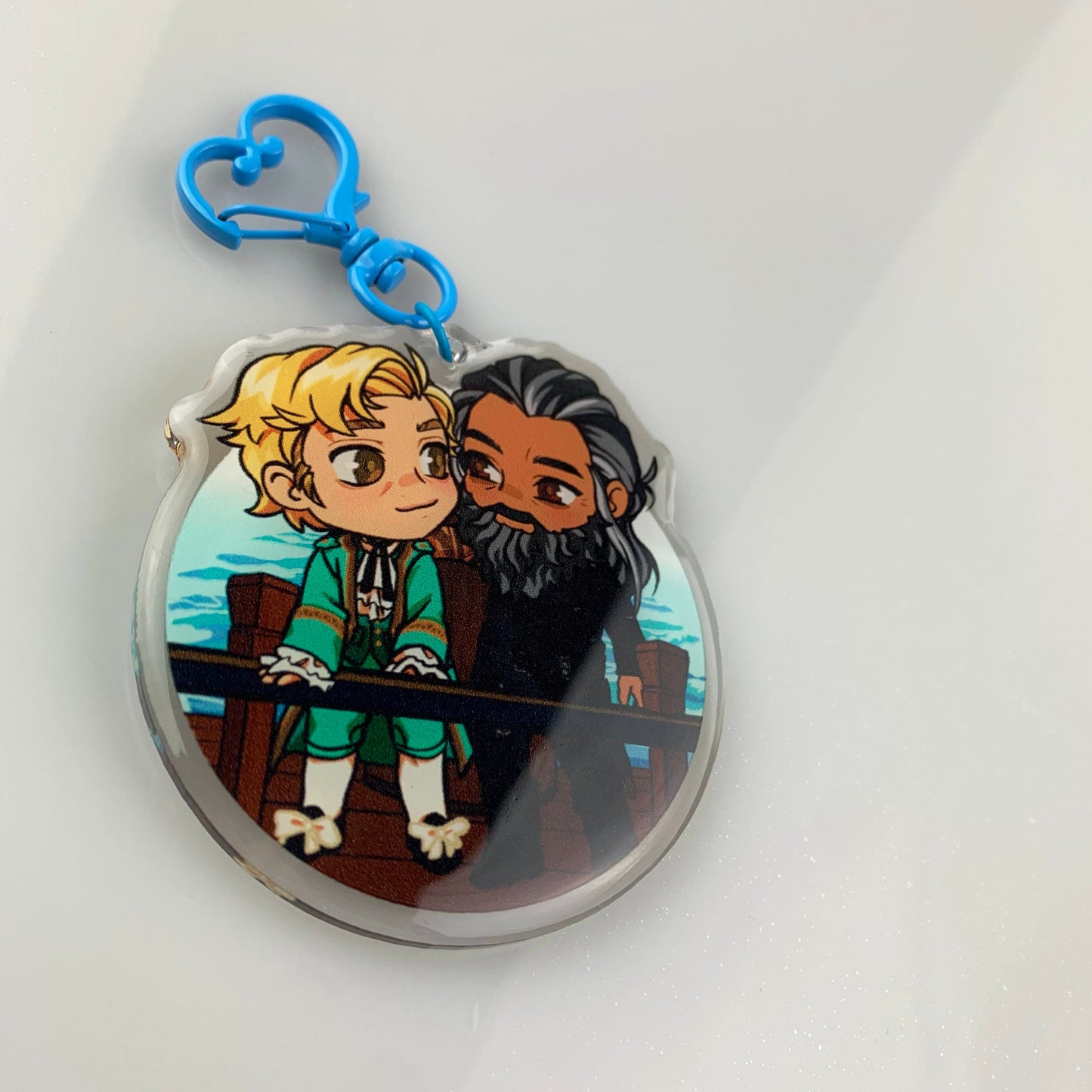 BlackBonnet Acrylic Keychain: Our Flag Means Death, Blackbeard & Stede