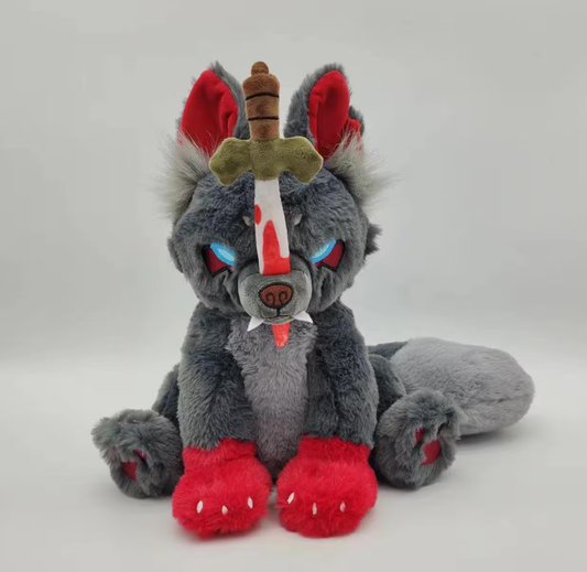 PREORDER Fenrir Plush, Norse Mythology, Dog Plushie, Cute Creepy Plush, Wolf Plush, Ancient Gods Plushie, Fenrir Wolf, Dire Wolf Plushie