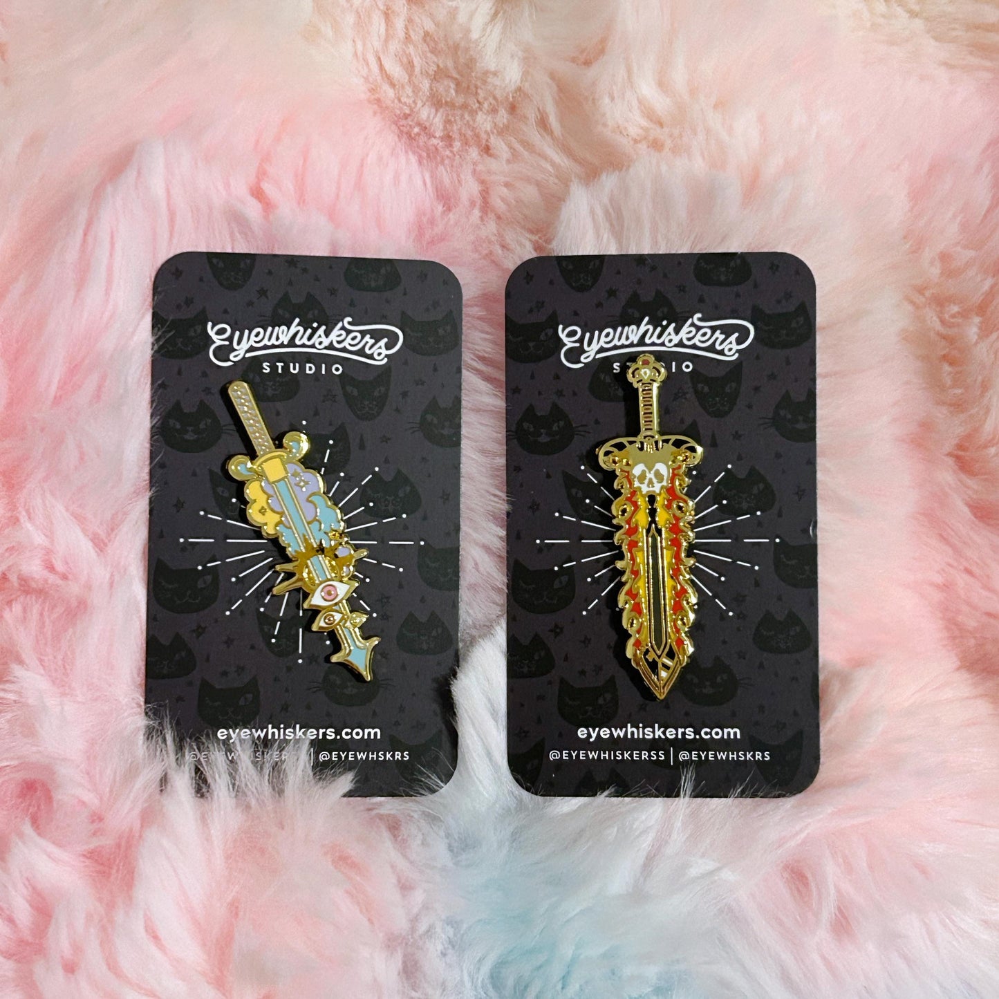 Flaming Skull Sword Enamel Pin • Fantasy Weapon Pin • Fire Blade Goth Pin • RPG DnD Accessory • Demon Slayer Aesthetic Lapel Pin